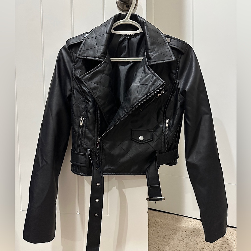 Black Biker Jacket - Picture 2 of 5